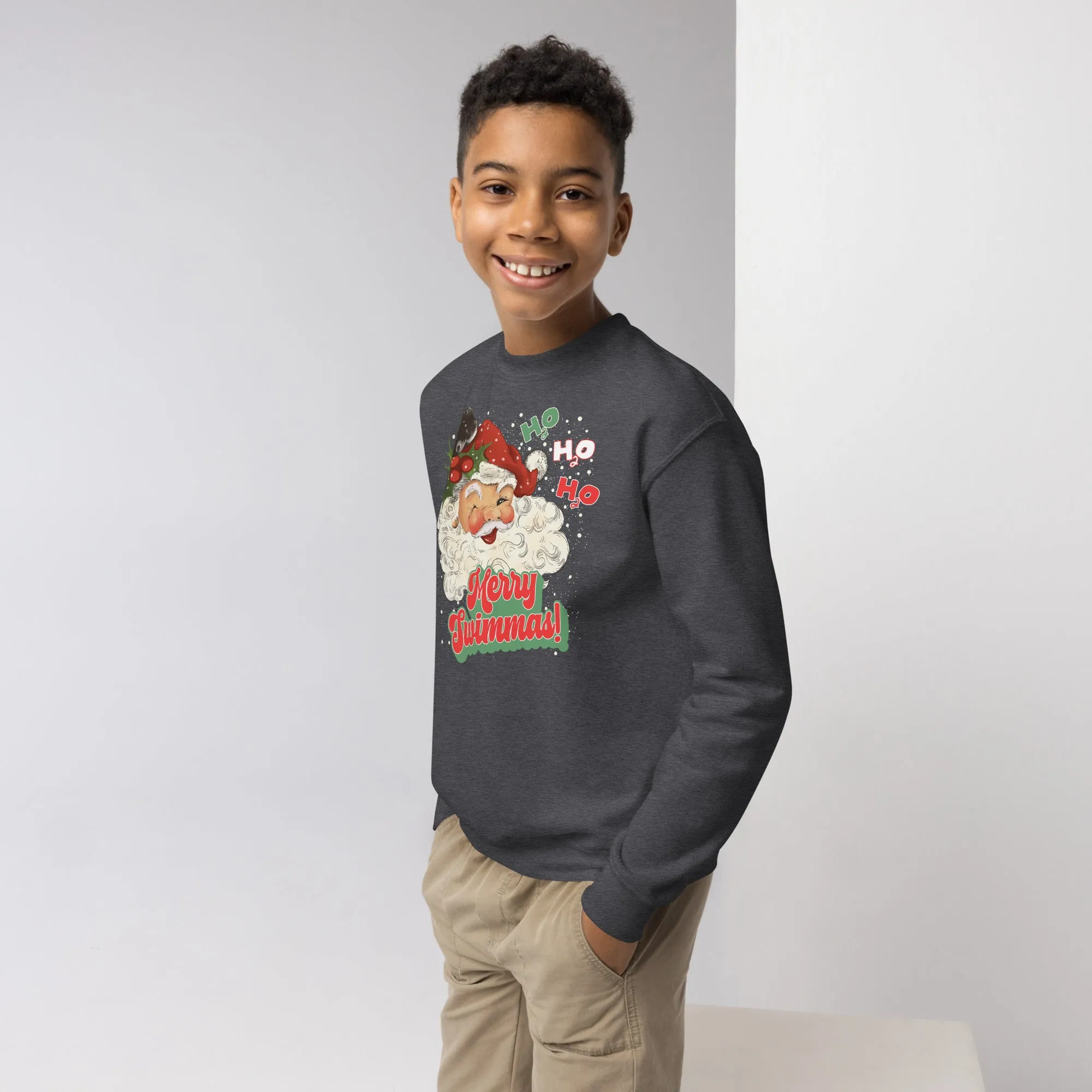 Merry Swimmas Funny Swimmer Youth Sweatshirt