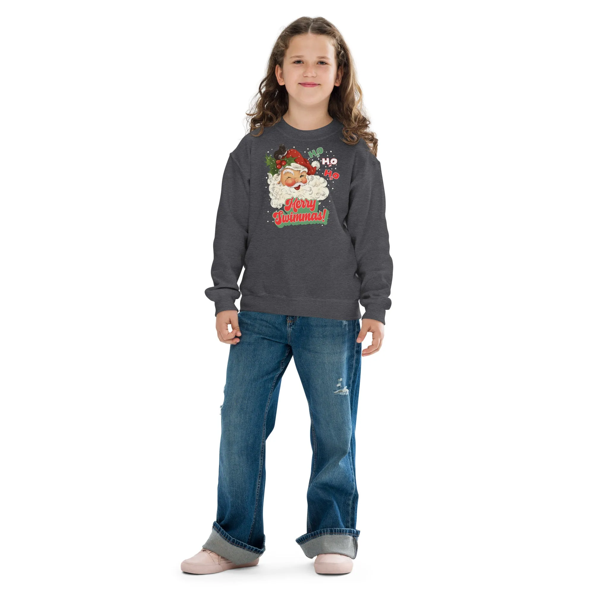 Merry Swimmas Funny Swimmer Youth Sweatshirt