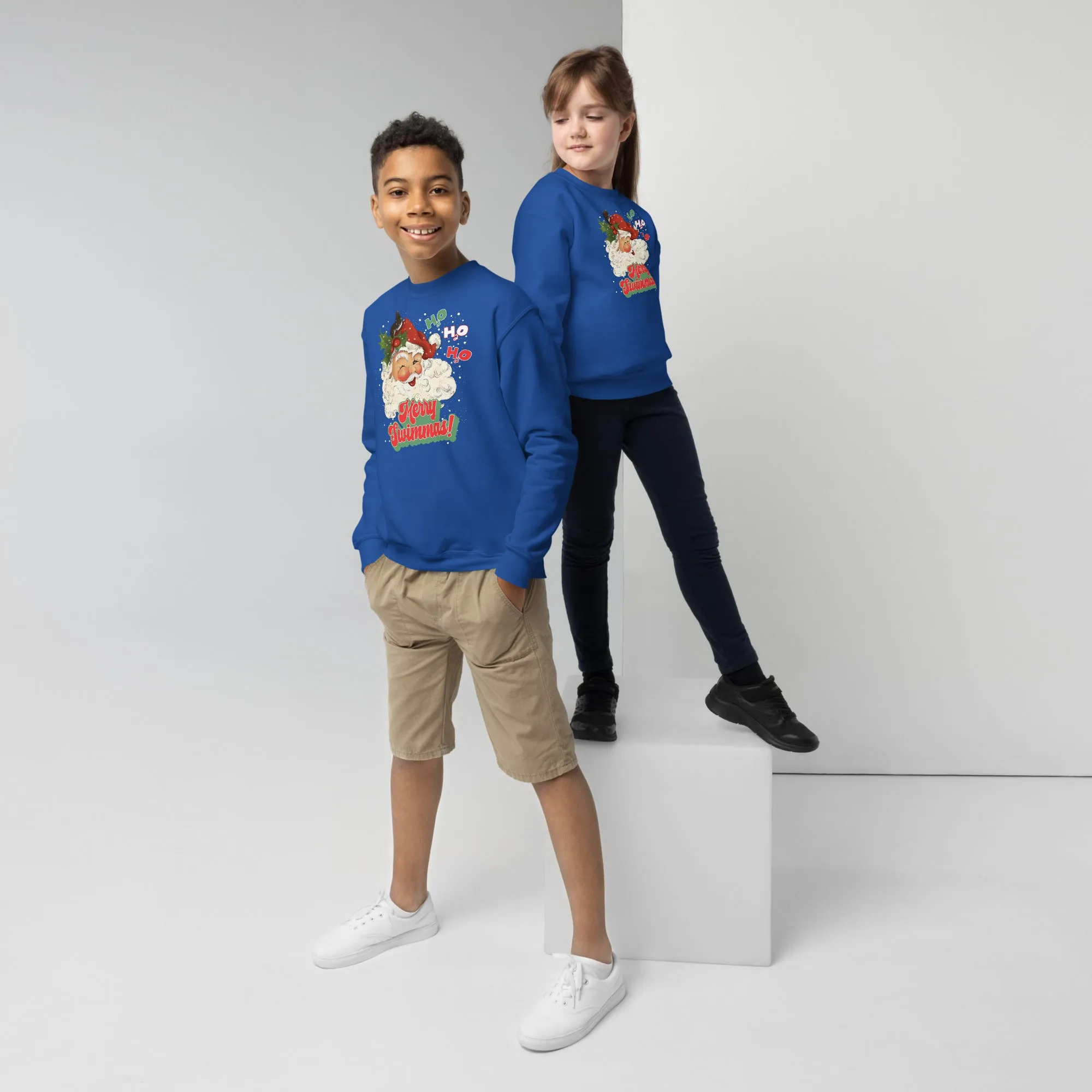 Merry Swimmas Funny Swimmer Youth Sweatshirt