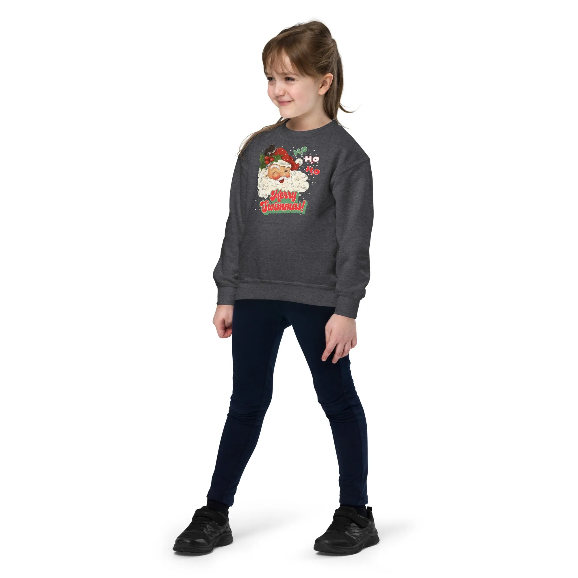 Merry Swimmas Funny Swimmer Youth Sweatshirt