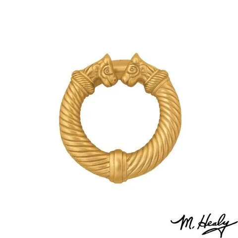 Michael Healy Door Knocker: Brass Celtic Torc