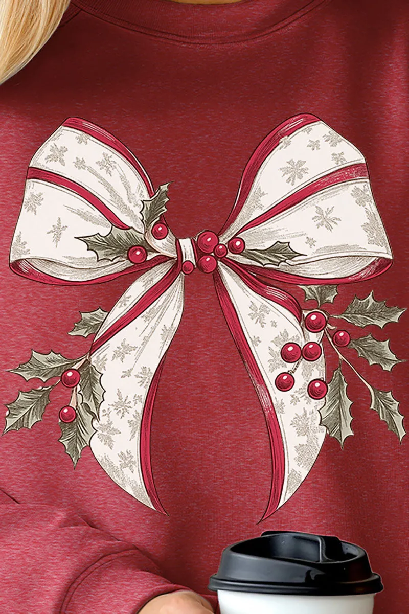 Mistletoe Moment Bow Unisex NuBlend Crew Sweatshirt