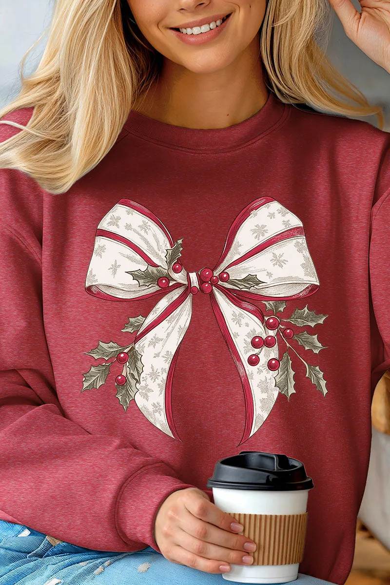 Mistletoe Moment Bow Unisex NuBlend Crew Sweatshirt