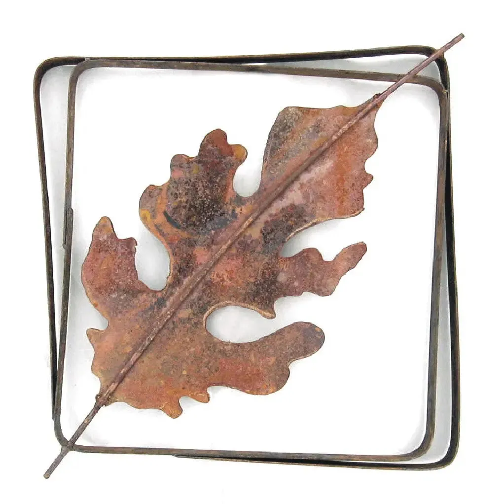 Oak Leaf Steel Frame XL LFRX-03, Small LFR-03 Wall Art by Metallic Evolution