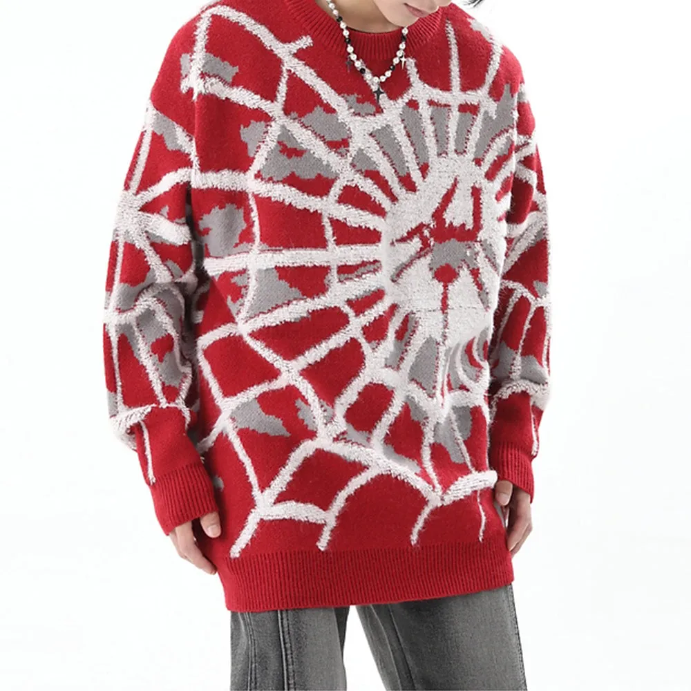 OOC' Cute Spider Web Knit Sweater