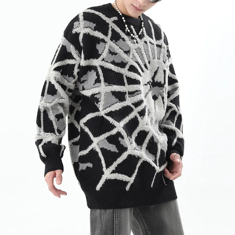 OOC' Cute Spider Web Knit Sweater