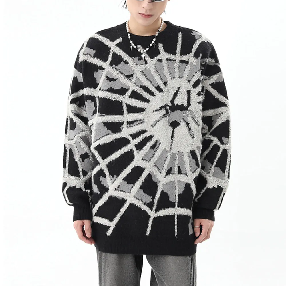 OOC' Cute Spider Web Knit Sweater