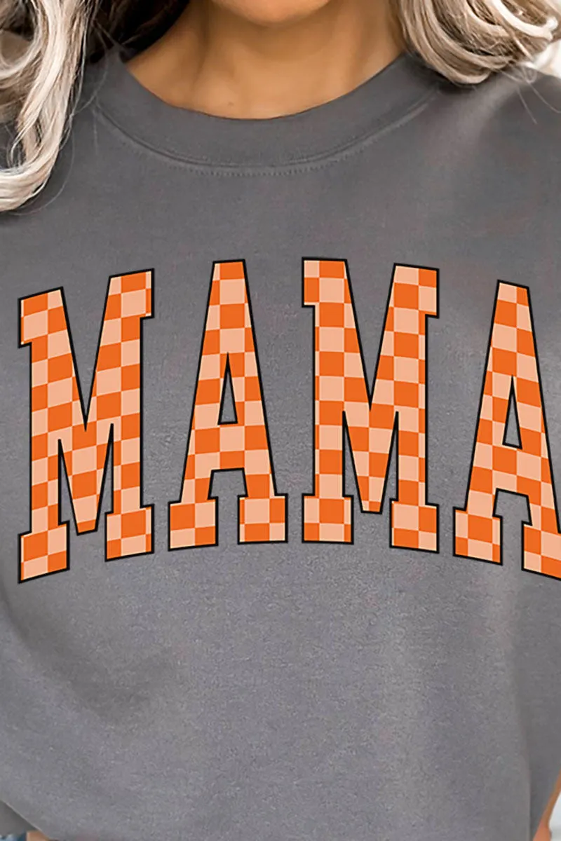 Orange Checkered Mama Unisex NuBlend Crew Sweatshirt