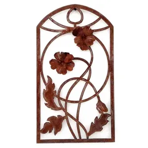 Outdoor Indoor Arch Poppy Panel Wall Art by Metallic Evolution