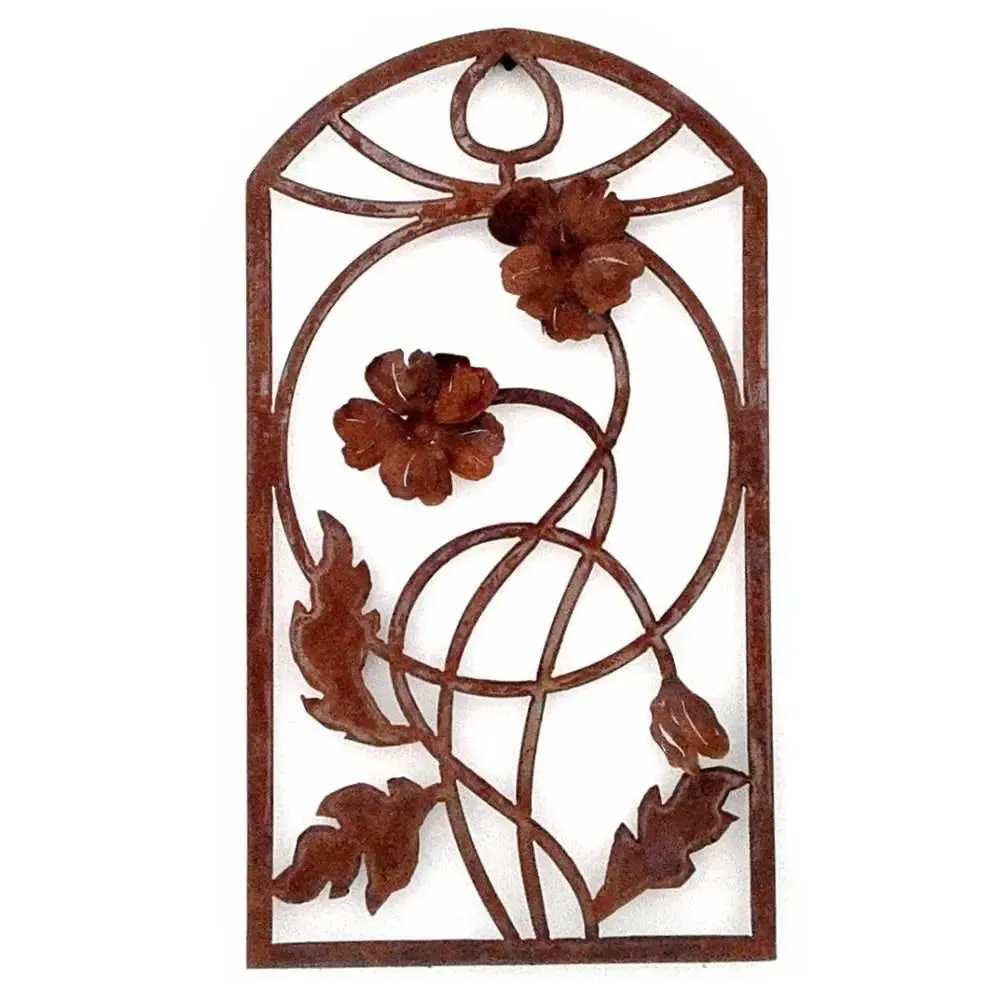 Outdoor Indoor Arch Poppy Panel Wall Art by Metallic Evolution