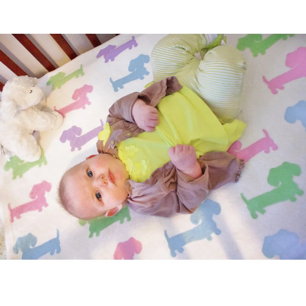Pastel Doxies Fleece Blanket