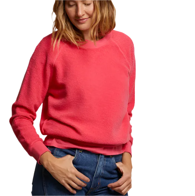 perfectwhitetee - Ziggy Inside Out Shrunken Crew - Pink Bloom