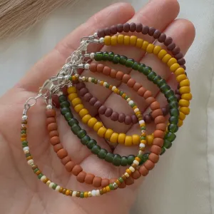 Pine Forest Boys Beaded Bracelets - Set of 3 or Each Alone