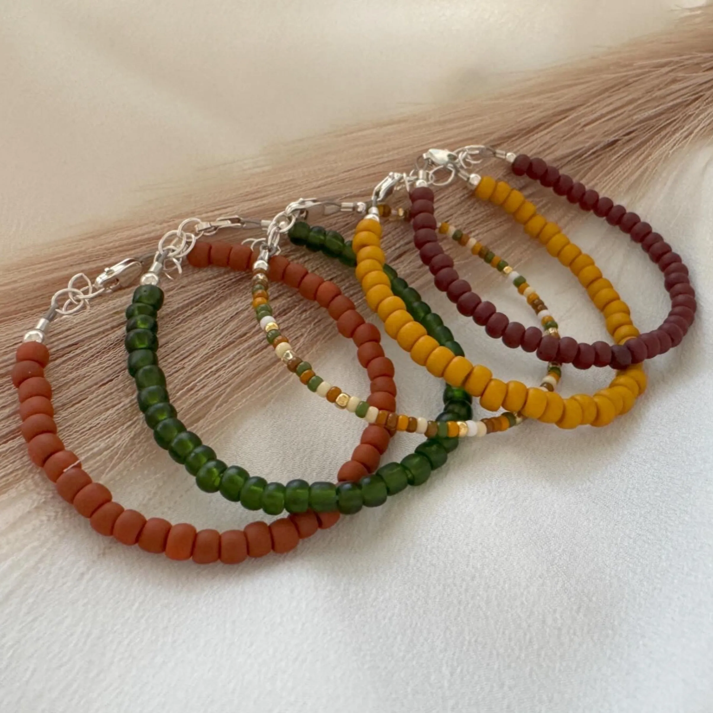 Pine Forest Boys Beaded Bracelets - Set of 3 or Each Alone