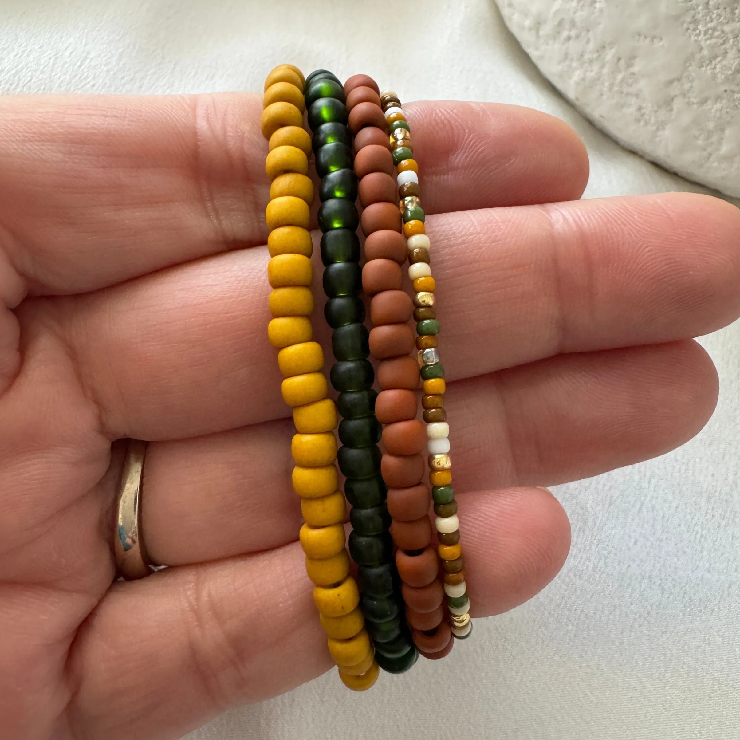 Pine Forest Boys Beaded Bracelets - Set of 3 or Each Alone