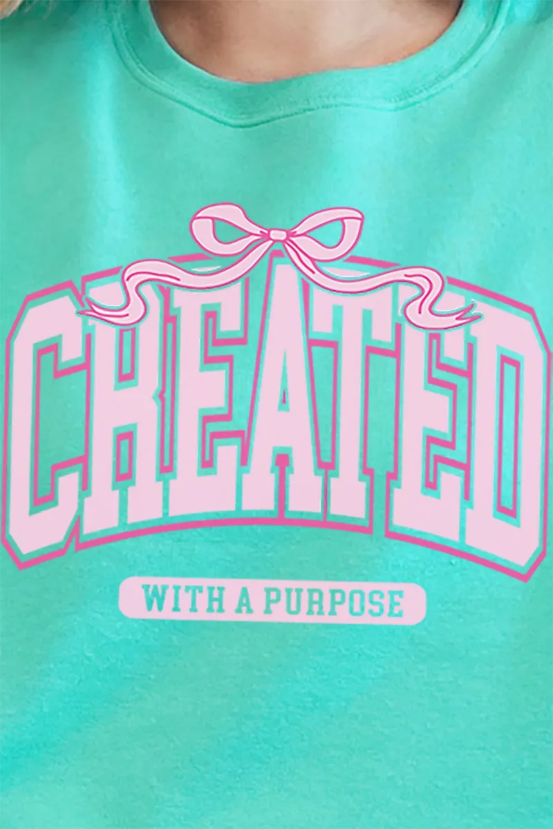 Pink Created With A Purpose Unisex NuBlend Crew Sweatshirt