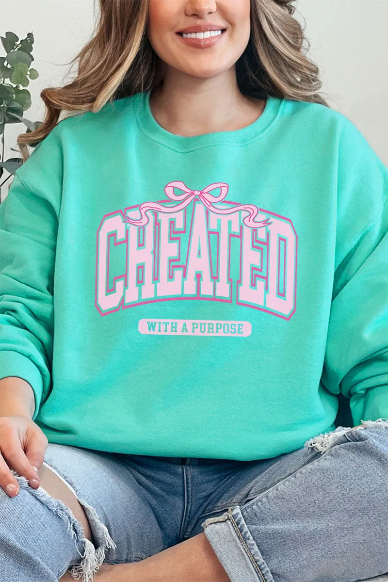 Pink Created With A Purpose Unisex NuBlend Crew Sweatshirt