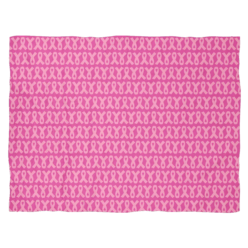 Pink Ribbon Fleece Blanket