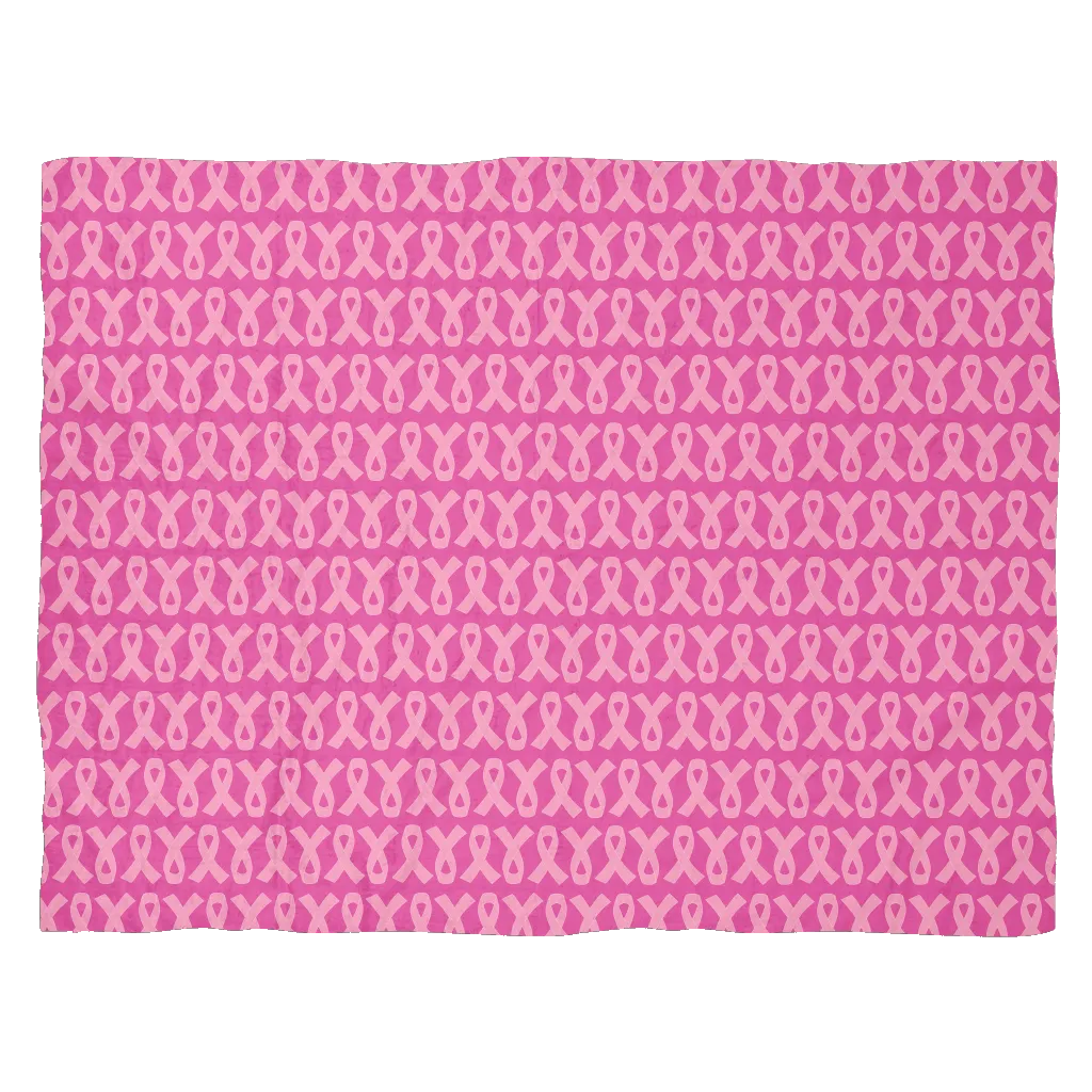 Pink Ribbon Fleece Blanket