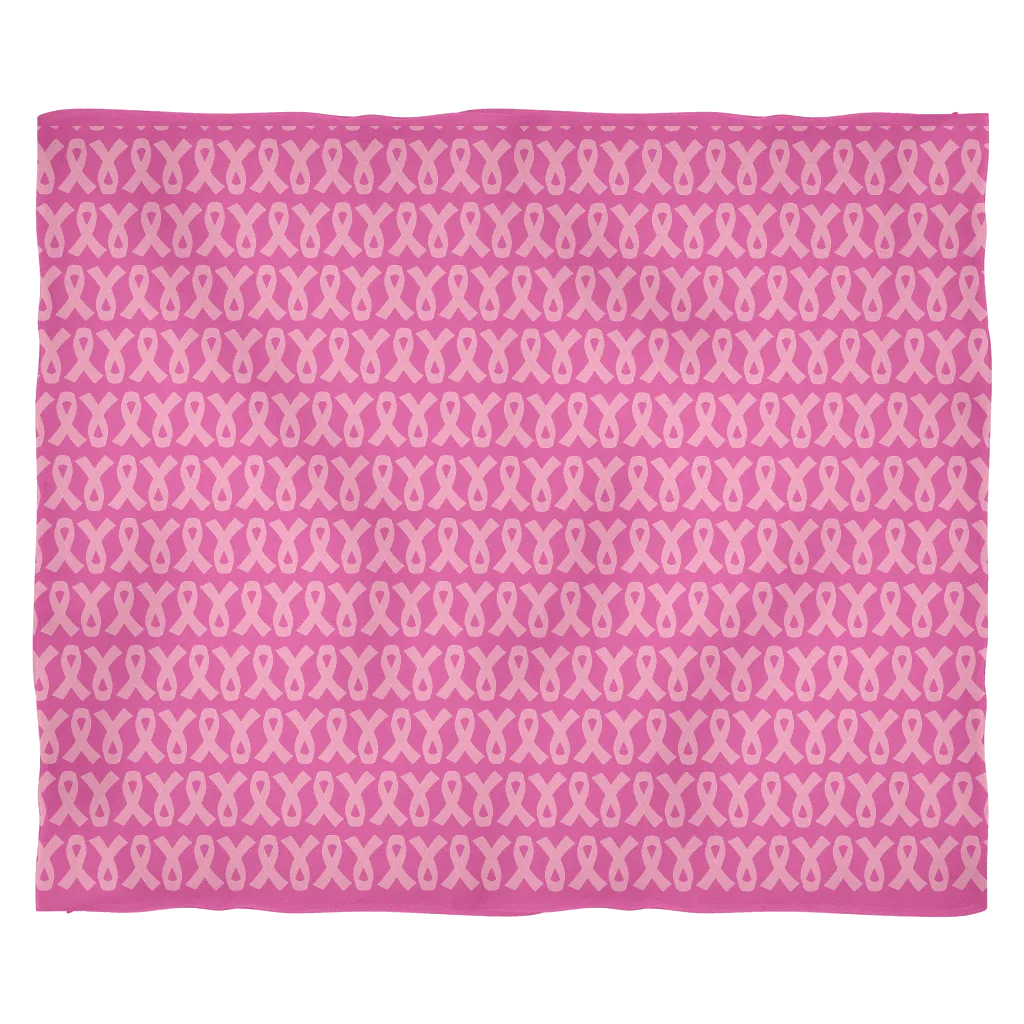 Pink Ribbon Fleece Blanket