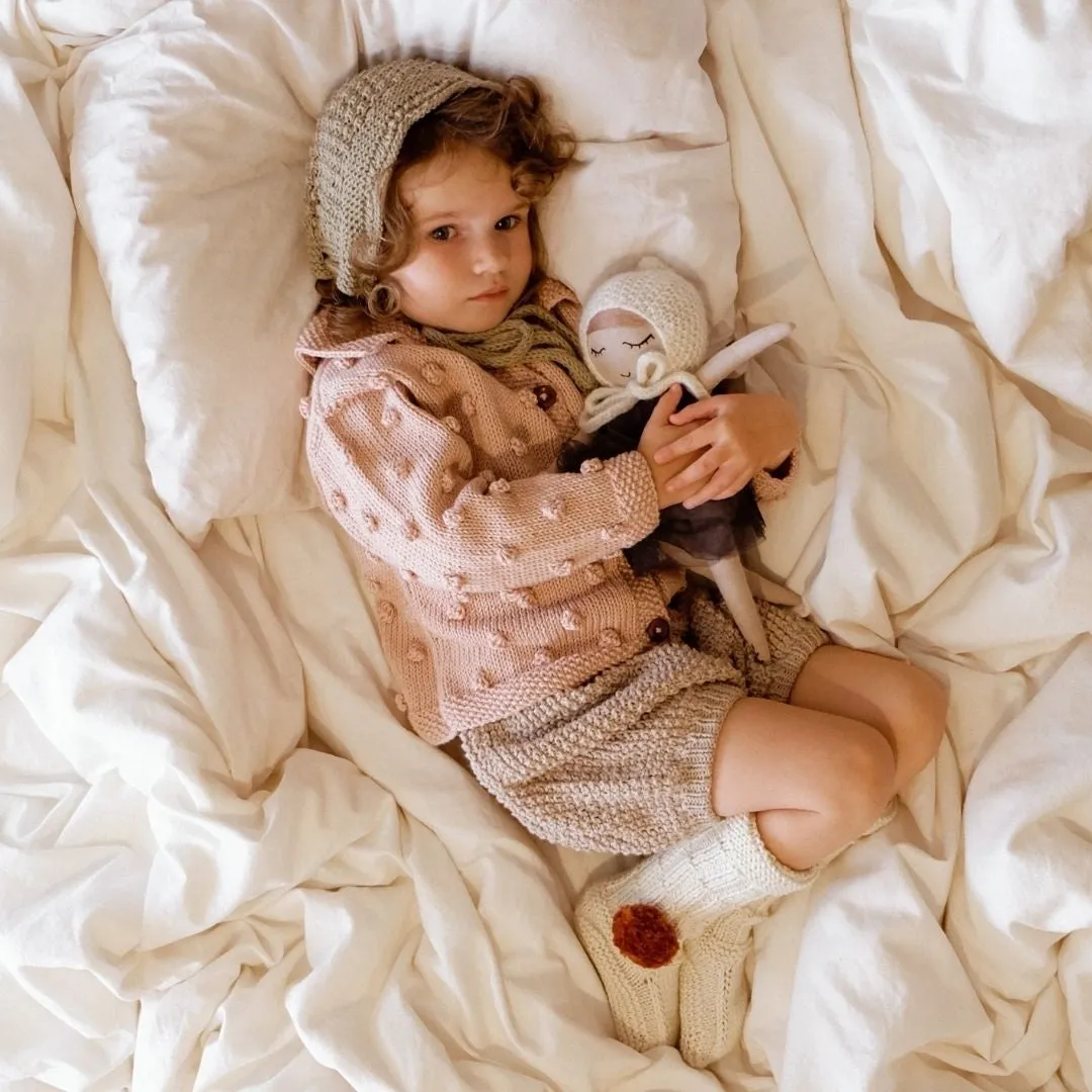 Pom-Pom Knit Bed Socks