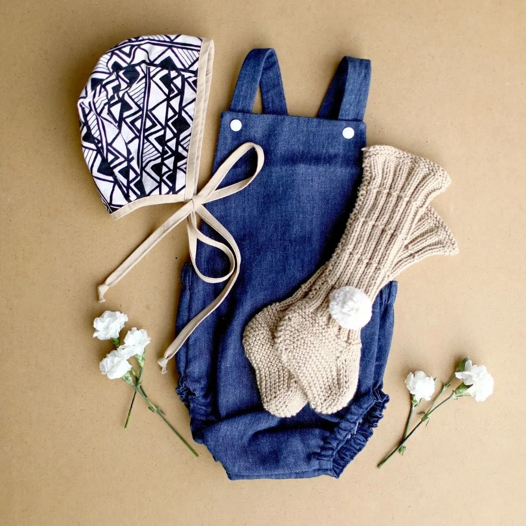 Pom-Pom Knit Bed Socks