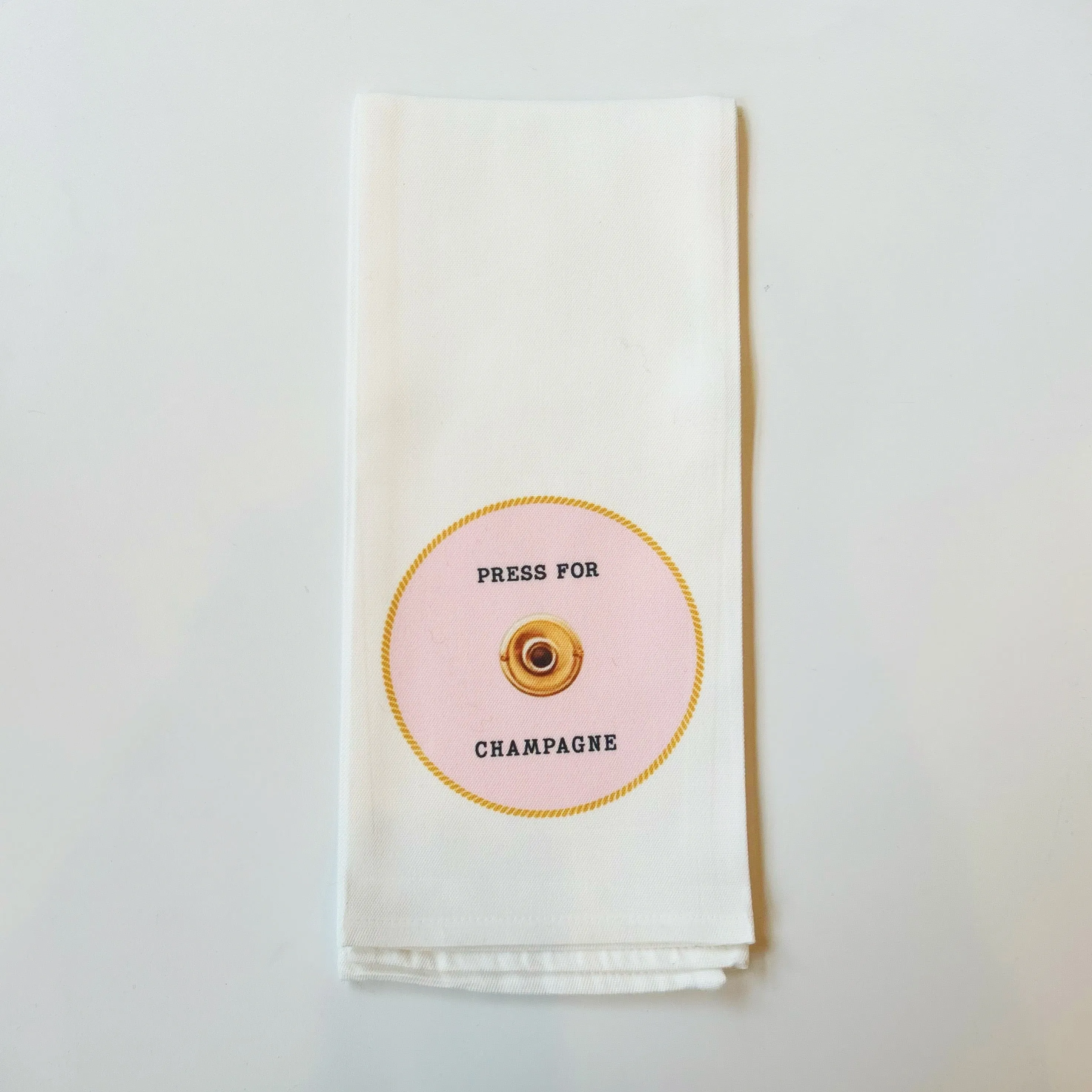Press for Champagne Kitchen Towel