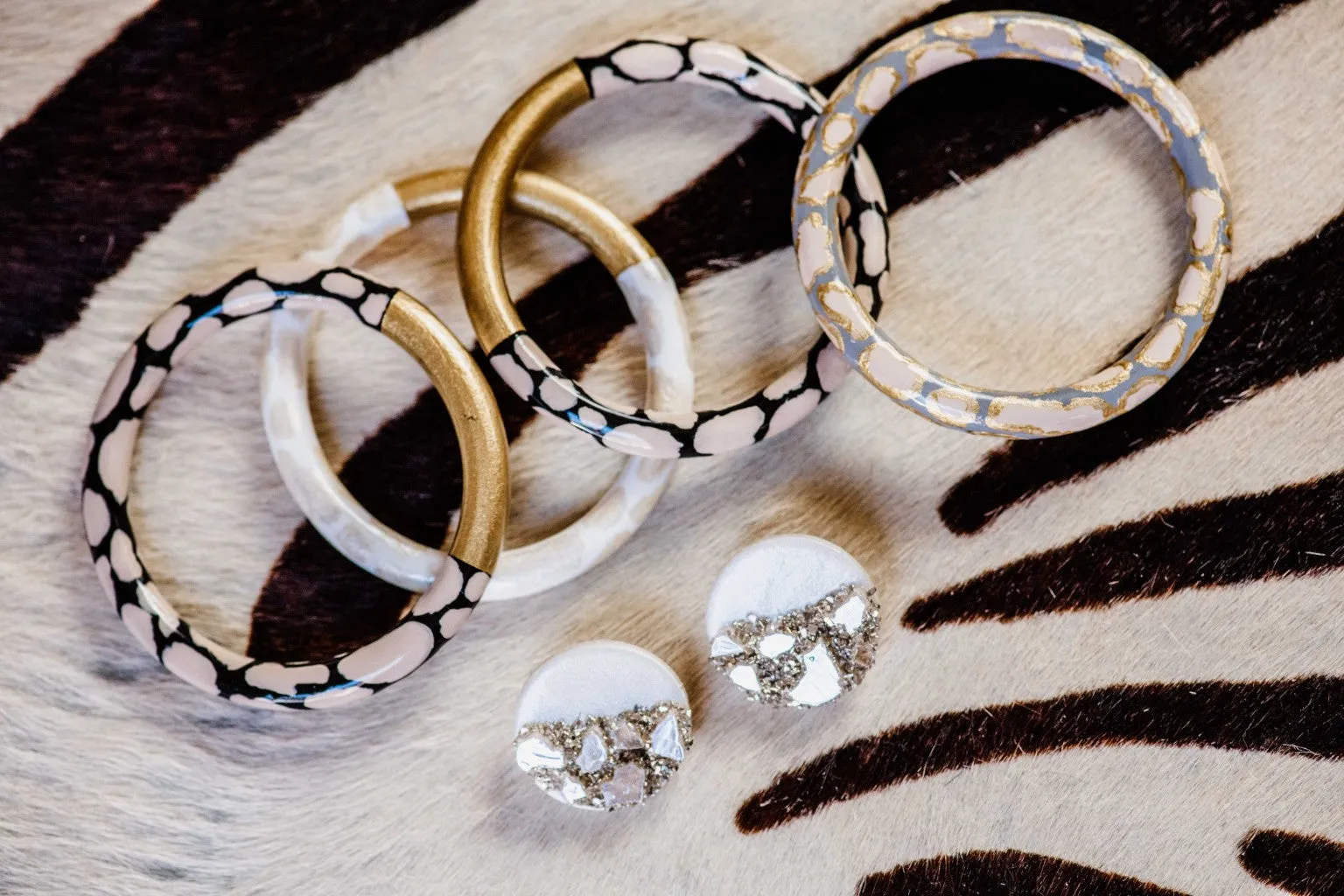Print Two-Tone Bangle©  - 4 Color Options