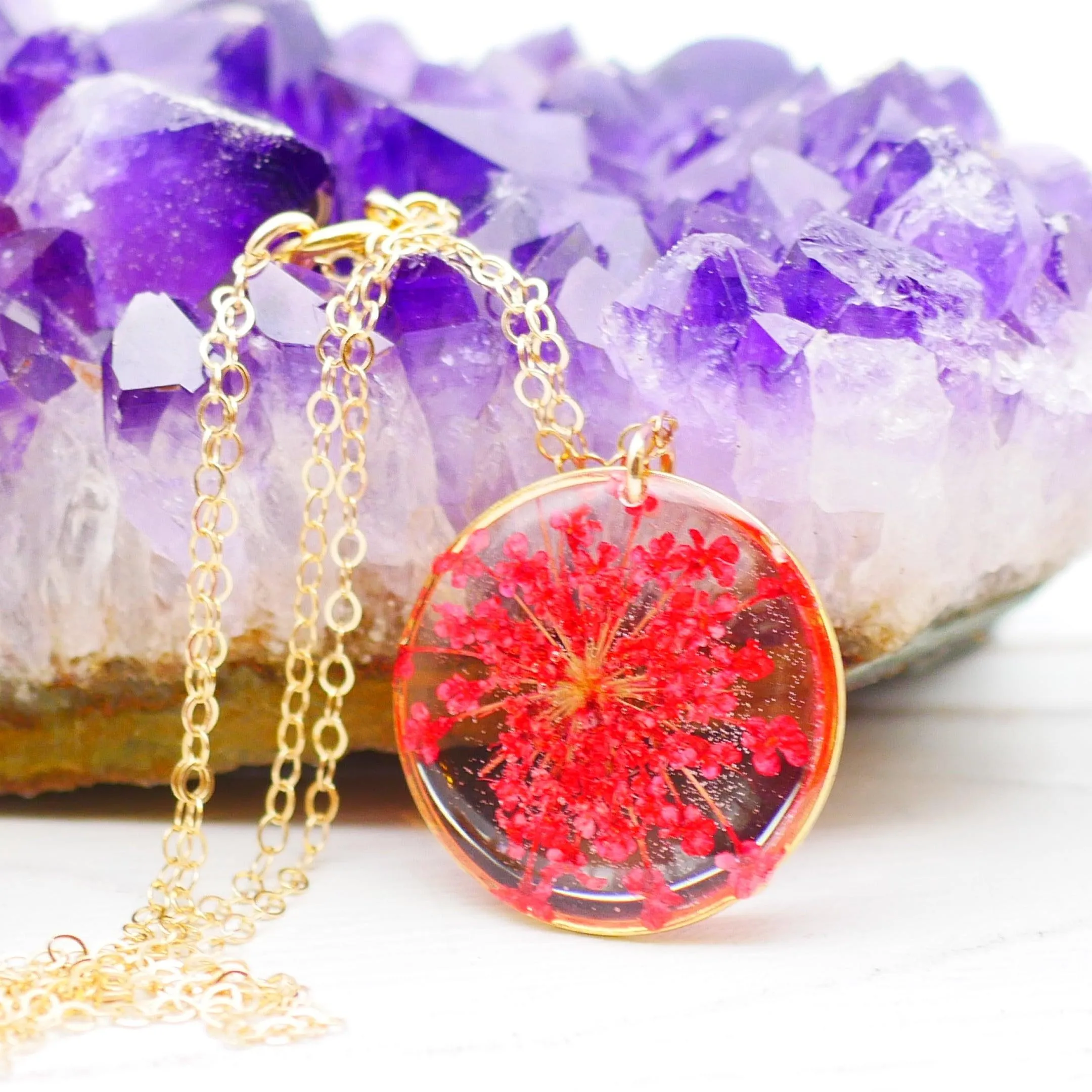 RedQueen Anne’s Lace Necklace