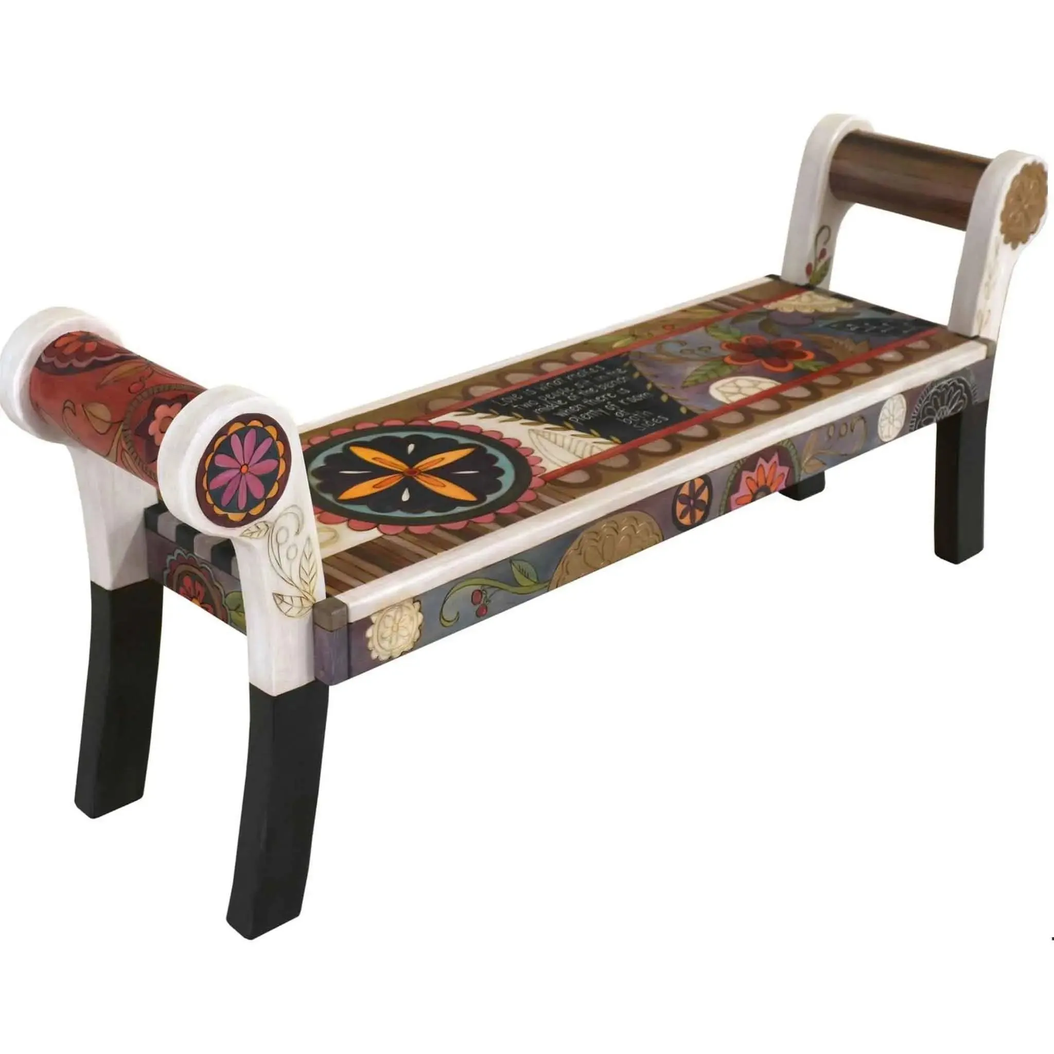 Rolled Arm Bench by Sticks BEN053 1