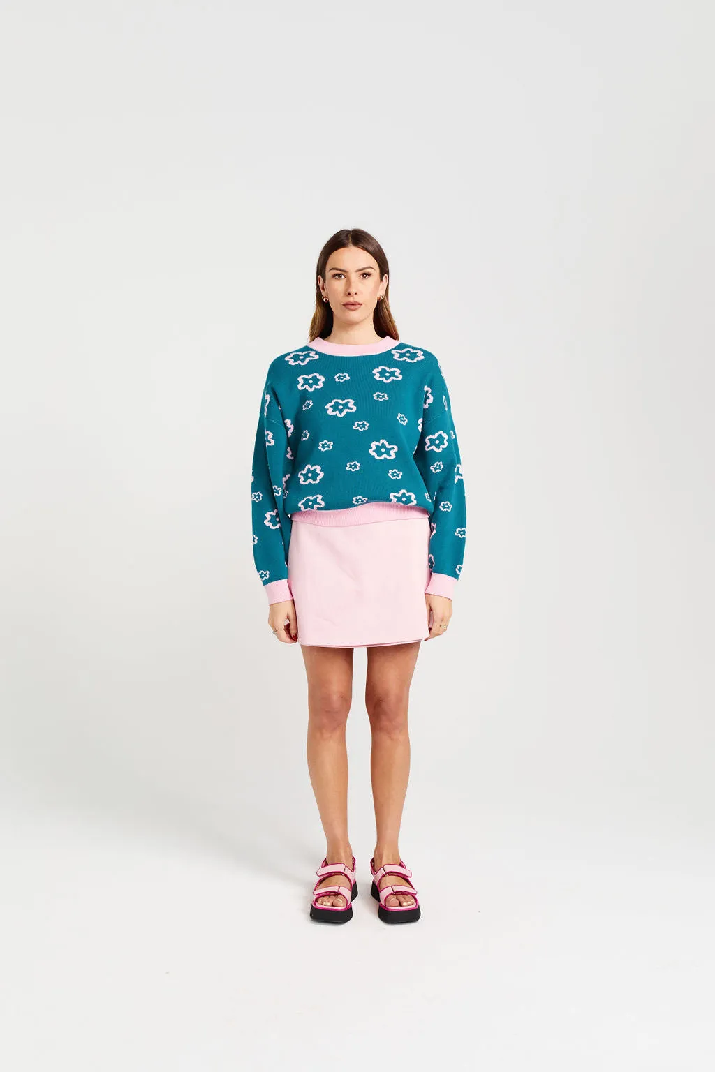 ROSIE JUMPER -  TEAL CANDY