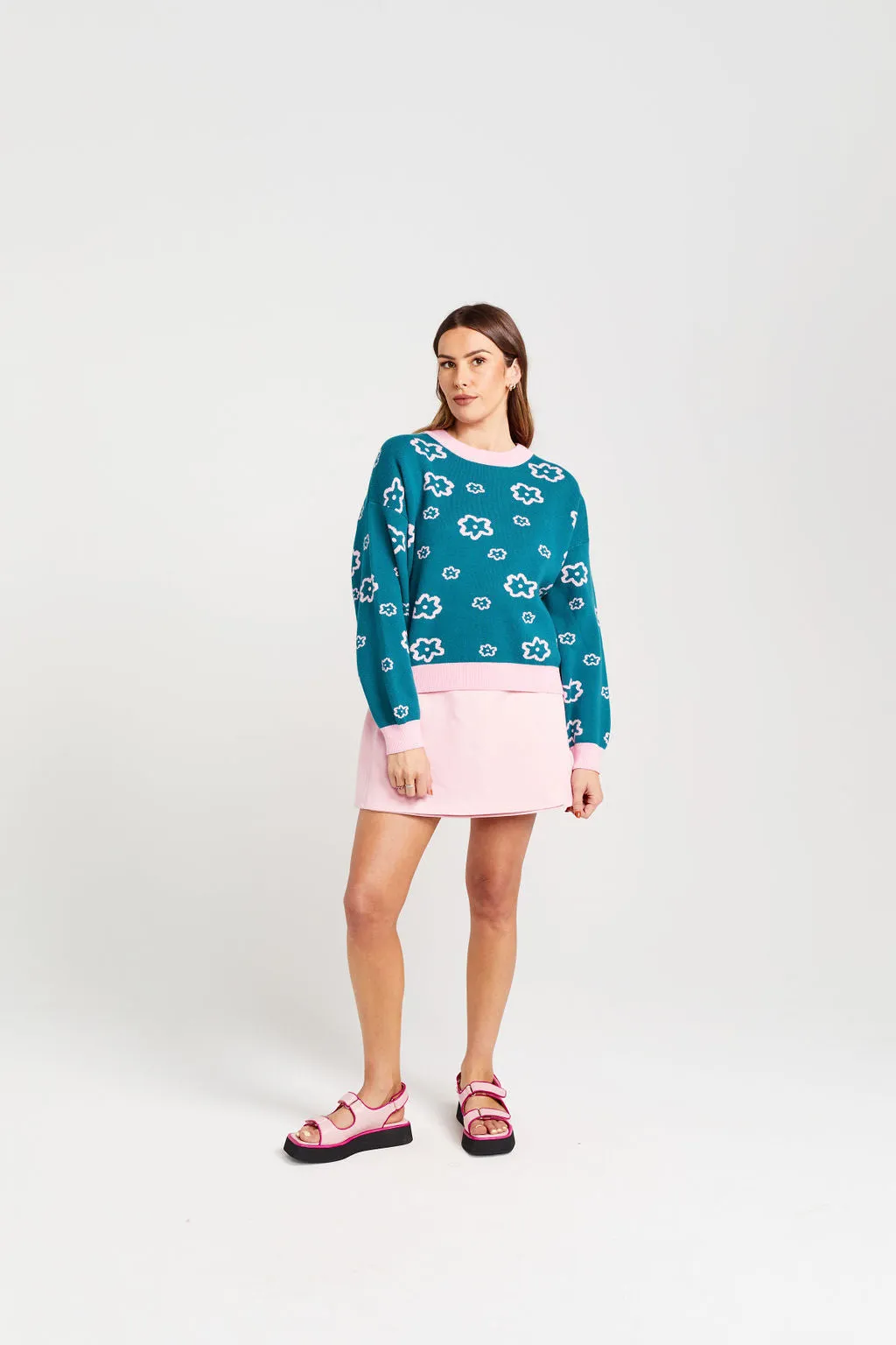 ROSIE JUMPER -  TEAL CANDY