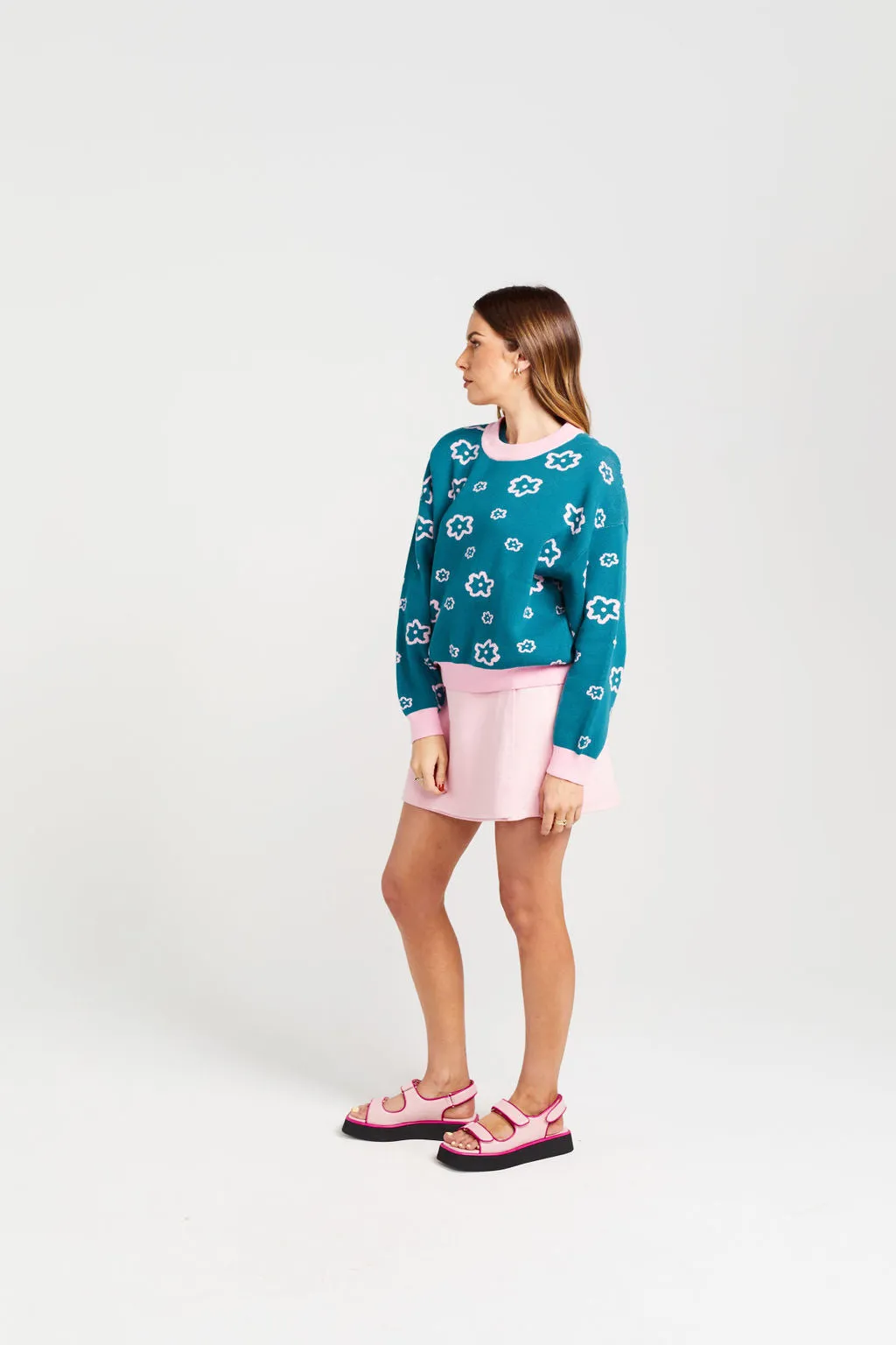 ROSIE JUMPER -  TEAL CANDY
