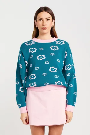 ROSIE JUMPER -  TEAL CANDY