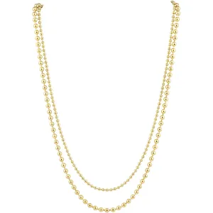 Sahira Beaded Double Necklace in Gold
