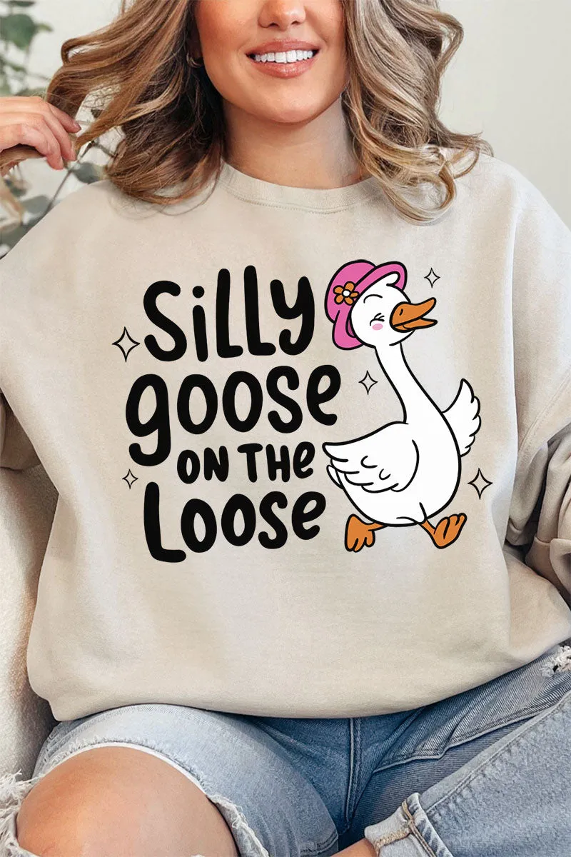 Silly Goose On The Loose Unisex NuBlend Crew Sweatshirt