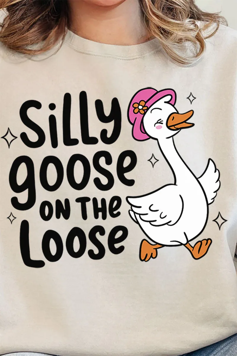 Silly Goose On The Loose Unisex NuBlend Crew Sweatshirt