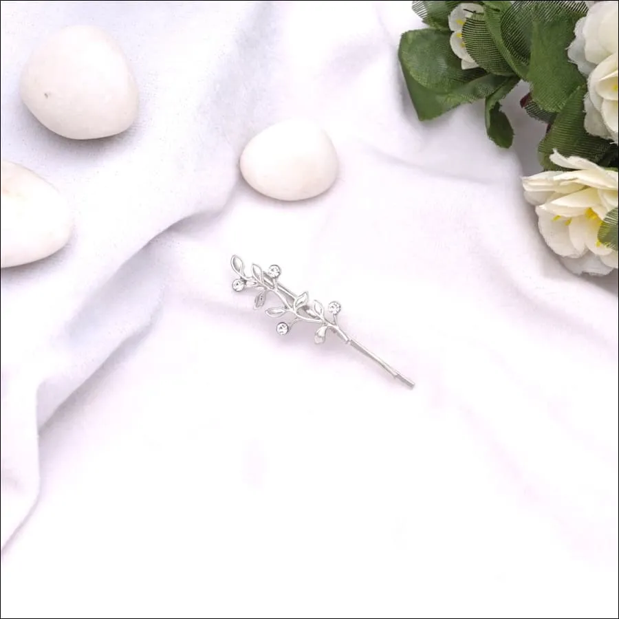 Silver Dainty Leaf Hairclip