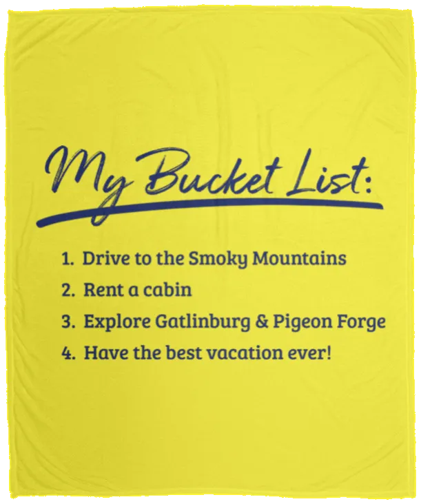 Smokies Bucket List - Plush Fleece Blanket