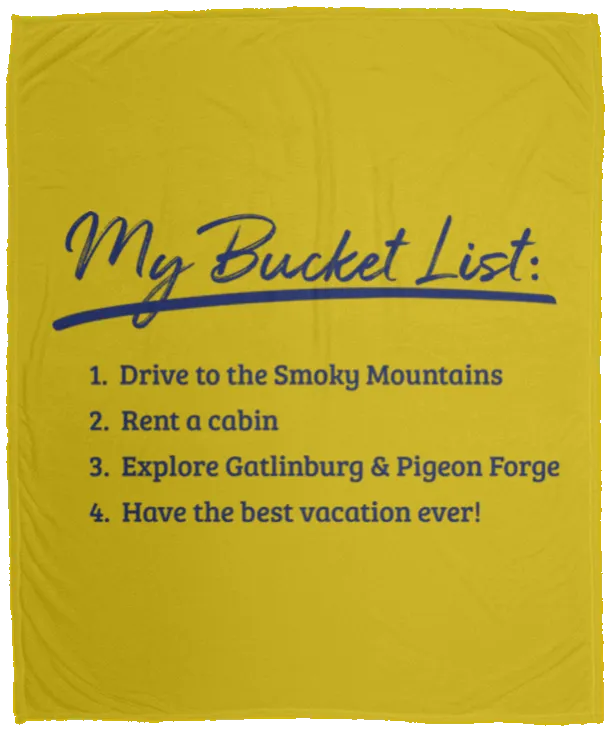 Smokies Bucket List - Plush Fleece Blanket