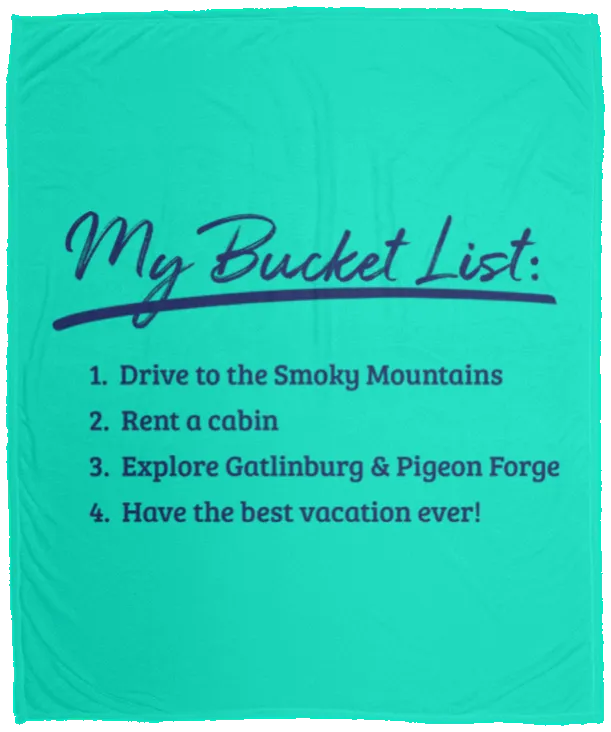 Smokies Bucket List - Plush Fleece Blanket