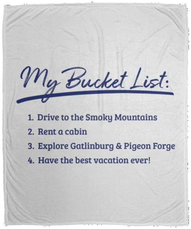 Smokies Bucket List - Plush Fleece Blanket
