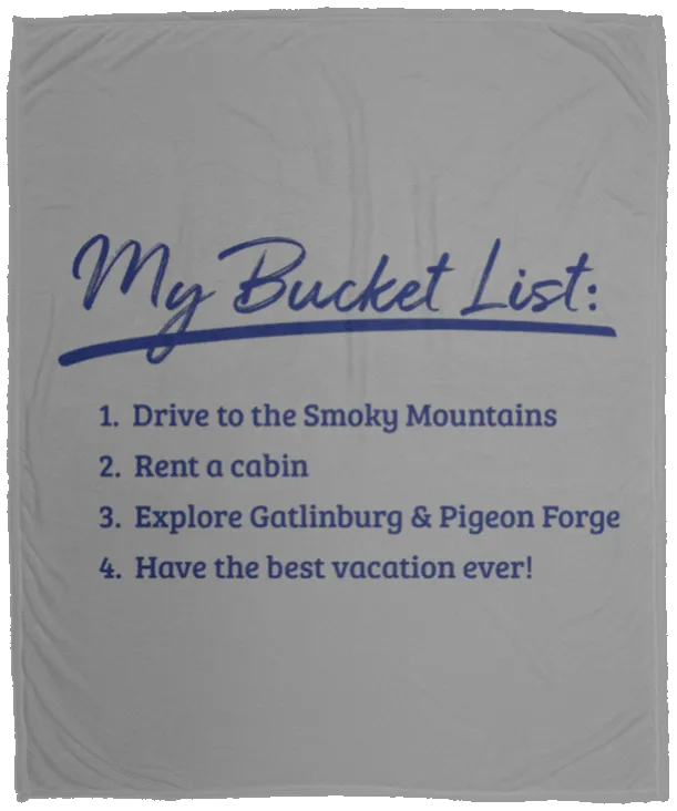 Smokies Bucket List - Plush Fleece Blanket