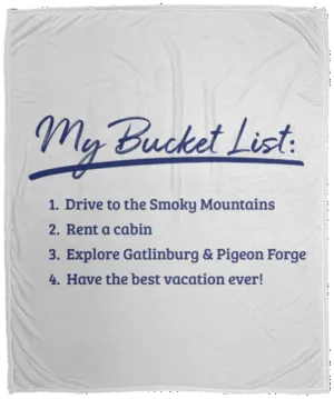 Smokies Bucket List - Plush Fleece Blanket