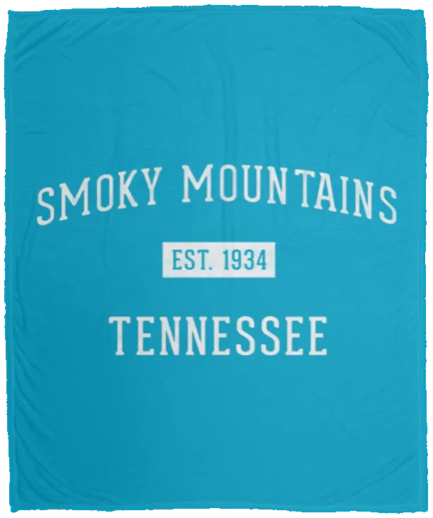 Smoky Mountains Established - Plush Fleece Blanket (50x60)