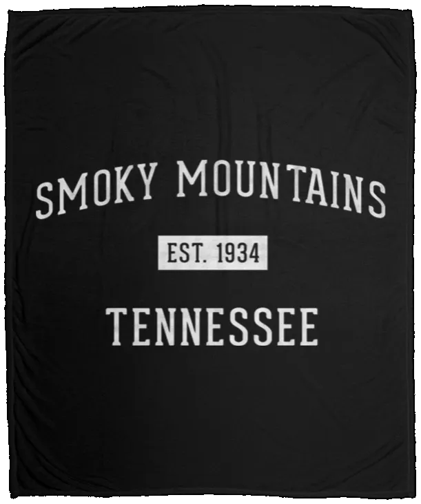 Smoky Mountains Established - Plush Fleece Blanket (50x60)