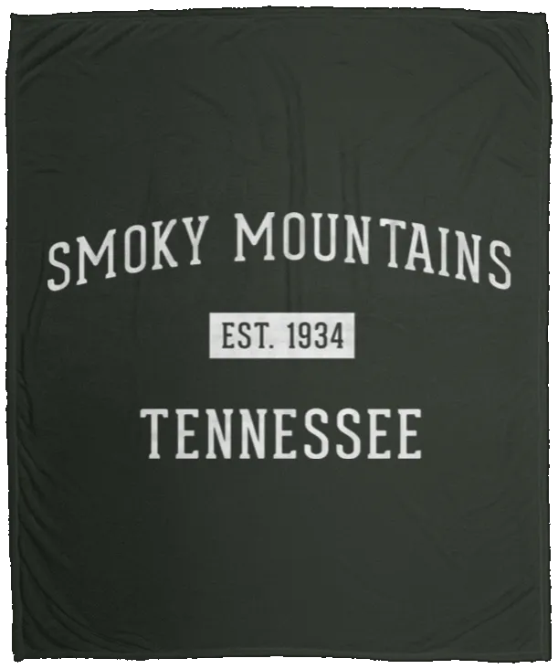 Smoky Mountains Established - Plush Fleece Blanket (50x60)