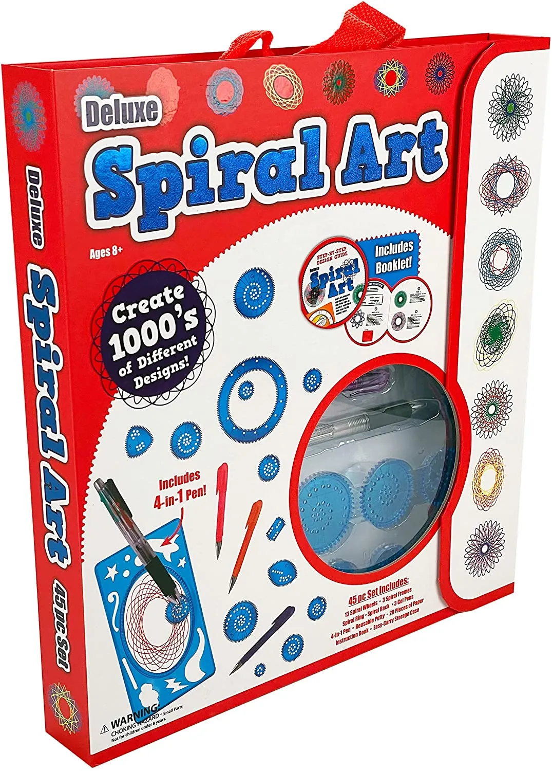 Spin & Spiral Art Station DIY Drawing Crafts 45 Pcs Deluxe Spiral Art Kit with Markers,Suitable for Children Over Age 8-14 Years Birthday and Holidays Gifts