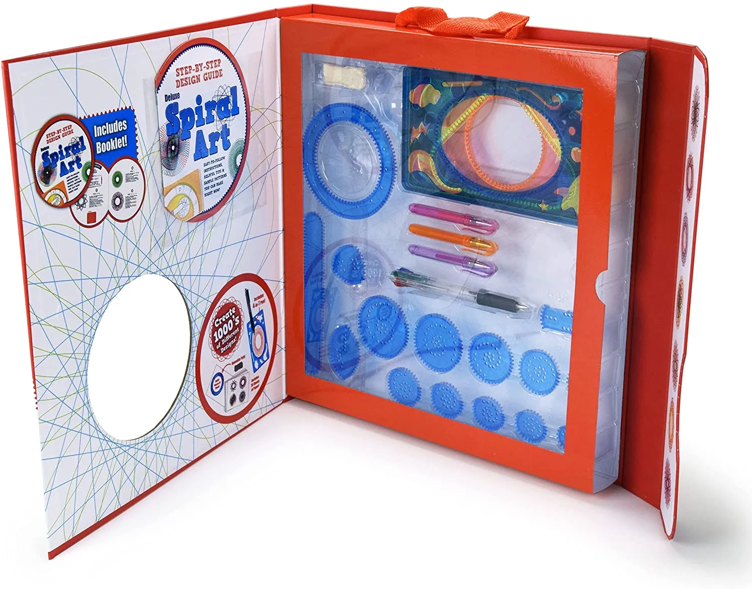 Spin & Spiral Art Station DIY Drawing Crafts 45 Pcs Deluxe Spiral Art Kit with Markers,Suitable for Children Over Age 8-14 Years Birthday and Holidays Gifts