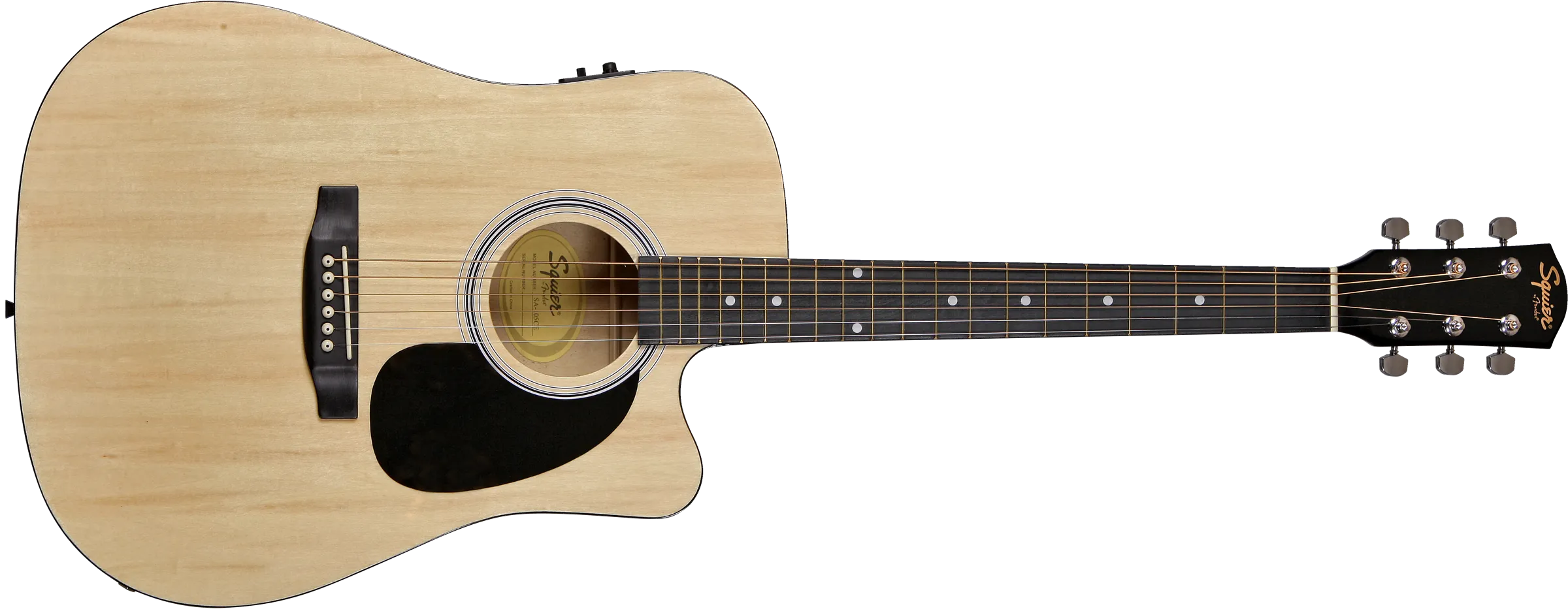 SQUIER SA105CE Dreadnought Cutaway Stained Hardwood Fingerboard Natural